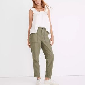 Madewell Griff Tapered Fatigue Cargo Pants Dried Clover Size 25 Petite